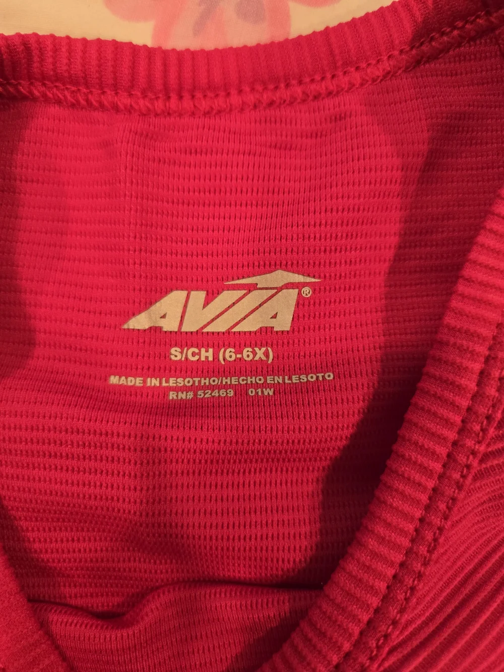 Avia Hot Pink Ribbed Long Sleeve Top